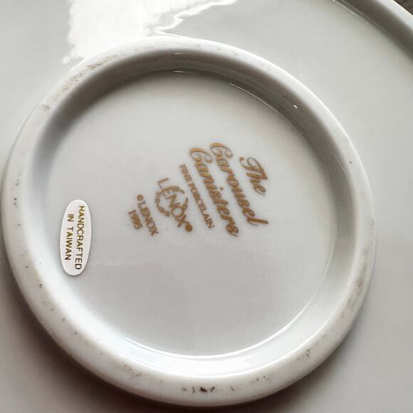 Lenox Carousel Horse FLOUR Hand Painted Porcelain Lidded Canister Vintage 1995 - Picture 6 of 6